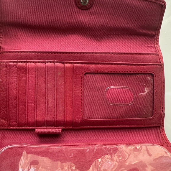 Fossil Women's Pink and Yellow Patterned Wallet - Picture 3 of 4